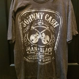 Johny Cash Man in Black shirt size Large